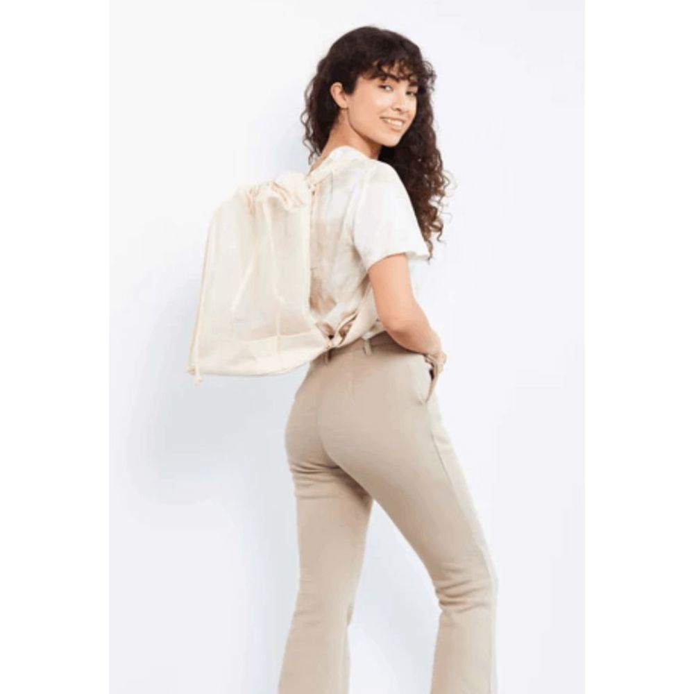 NWT BEIS The High-brid Mesh Backpack in Beige - Picture 3 of 13